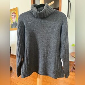 Bonfire Lambs Wool Sweater Gray Turtleneck Women’s size Large